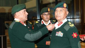 CoAS Sharma Confers Insignia on Lieutenant General Ashok Raj Sigdel