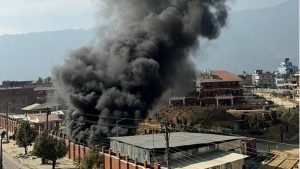 Fire Erupts at Under-Construction Minister’s Quarter in Bhaisepati