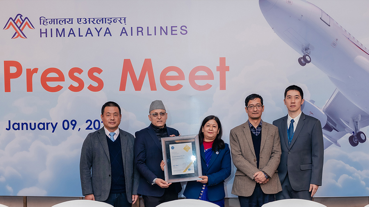 Himalaya Airlines receives IOSA certificate