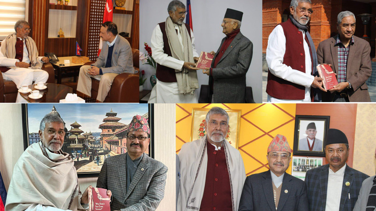 Nobel Laureate Kailash Satyarthi Engages with Top Nepali Leaders