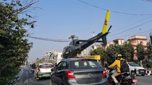 Unusual Sight on New Baneshwar-Babarmahal Road as Truck Transports Chopper