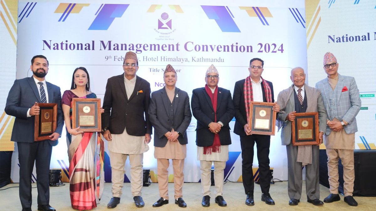 Manoj Paudel bags ‘Youth Icon Recognition Award 2023’ by Management Association Nepal