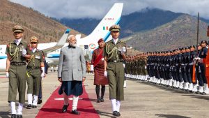 Modi’s Arrival in Bhutan Marks Start of 2-Day State Visit, Receives Grand Red Carpet Welcome