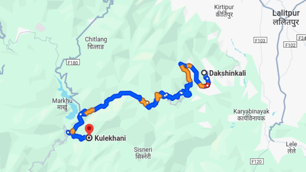 Closure of Kulekhani-Sisneri-Chhaimale-Dakshinkali Road for Construction