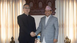 Chinese Ambassador Meets Foreign Minister Shrestha