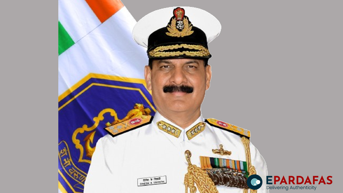 Vice Admiral Dinesh Kumar Tripathi Appointed Next Chief of the Naval Staff