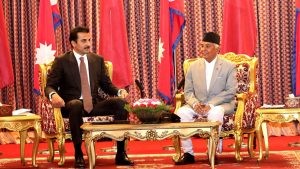 President Paudel and Qatar Emir Discuss Climate Change and Strengthening Nepal-Qatar Relations
