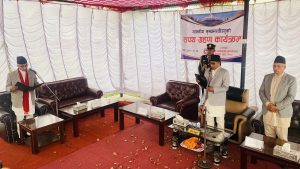 Newly appointed CM Adhikari administered oath