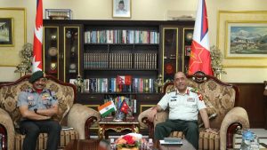 Lieutenant General of Indian Army Meets Nepali CoAS Sharma