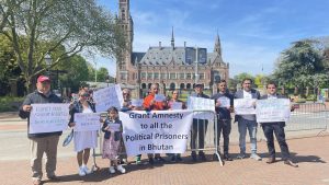 Global Campaign Protests at The Hague for Bhutanese Political Prisoners