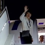 Japan’s foreign minister returns home