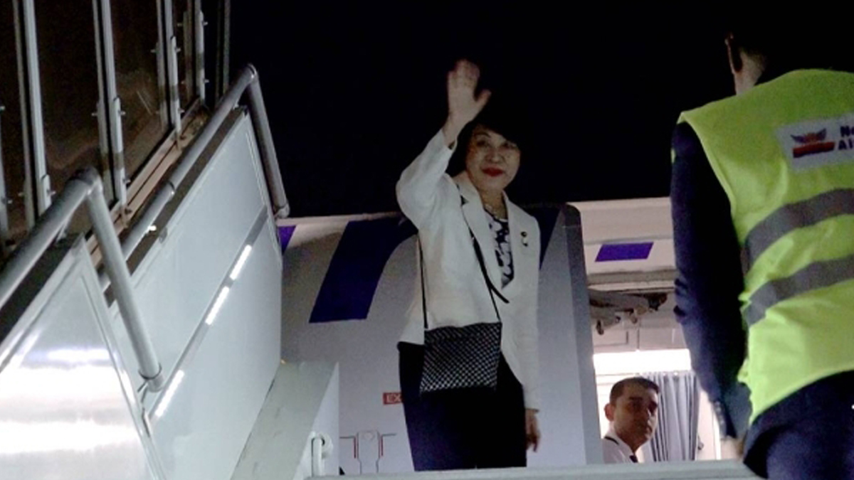 Japan’s foreign minister returns home