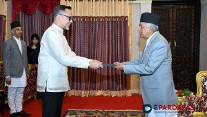 Non-Resident Ambassadors Present Credentials to President Paudel