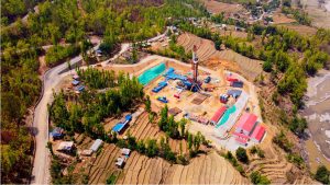 Petroleum exploration: Drilling reaches 218 metres underground