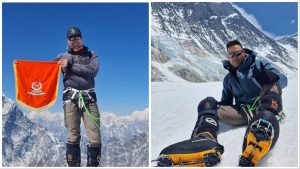 APF Police Inspector Paudel atop Everest