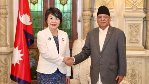 Japanese Foreign Minister Meets PM Prachanda, Pledges Continued Economic Support to Nepal