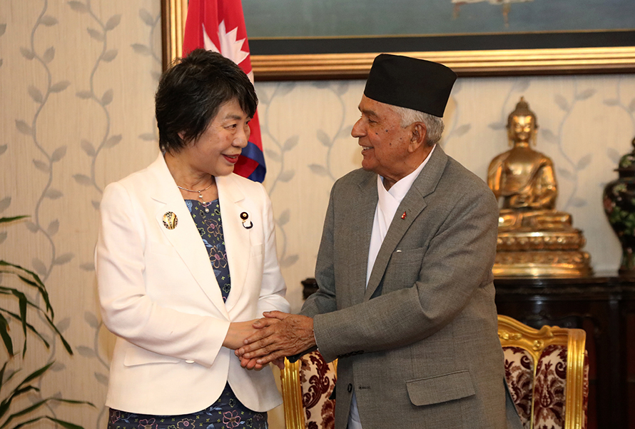 Japanese Foreign Minister Calls on President Paudel, Discusses Climate Change and Bilateral Cooperation