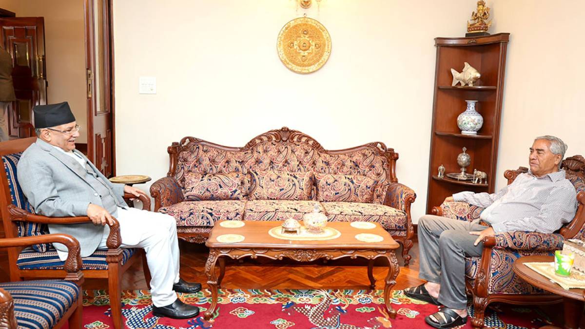 PM Dahal Meets with NC President Deuba