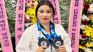 Nanda wins two gold medals in Taekwondo