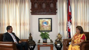 Sri Lankan Ambassador to Nepal pays courtesy call on Foreign Minister Rana