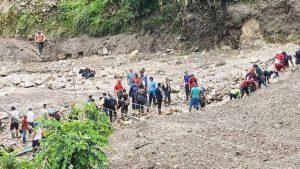 Dharche landslide: Search for missing continues