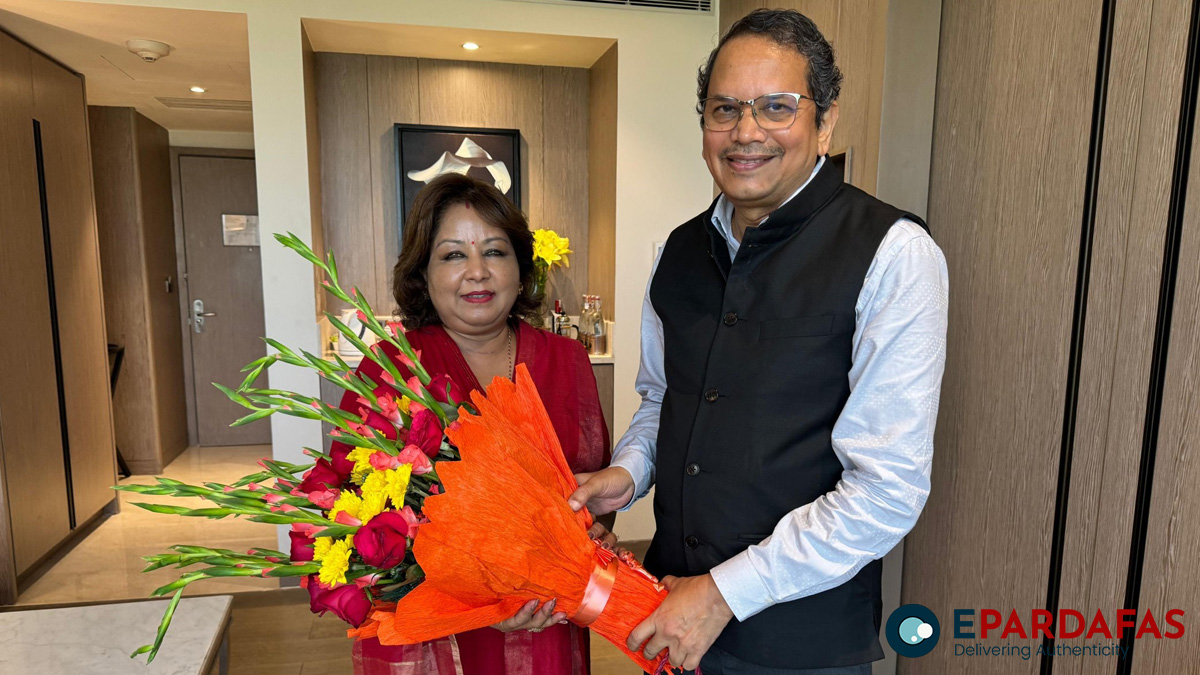 FM Dr. Arzu Rana Deuba Meets BJP’s Dr. Vijay Chauthaiwale in New Delhi