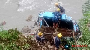 Search Continues for Missing Passenger After Bus Plunges Into Marsyangdi River