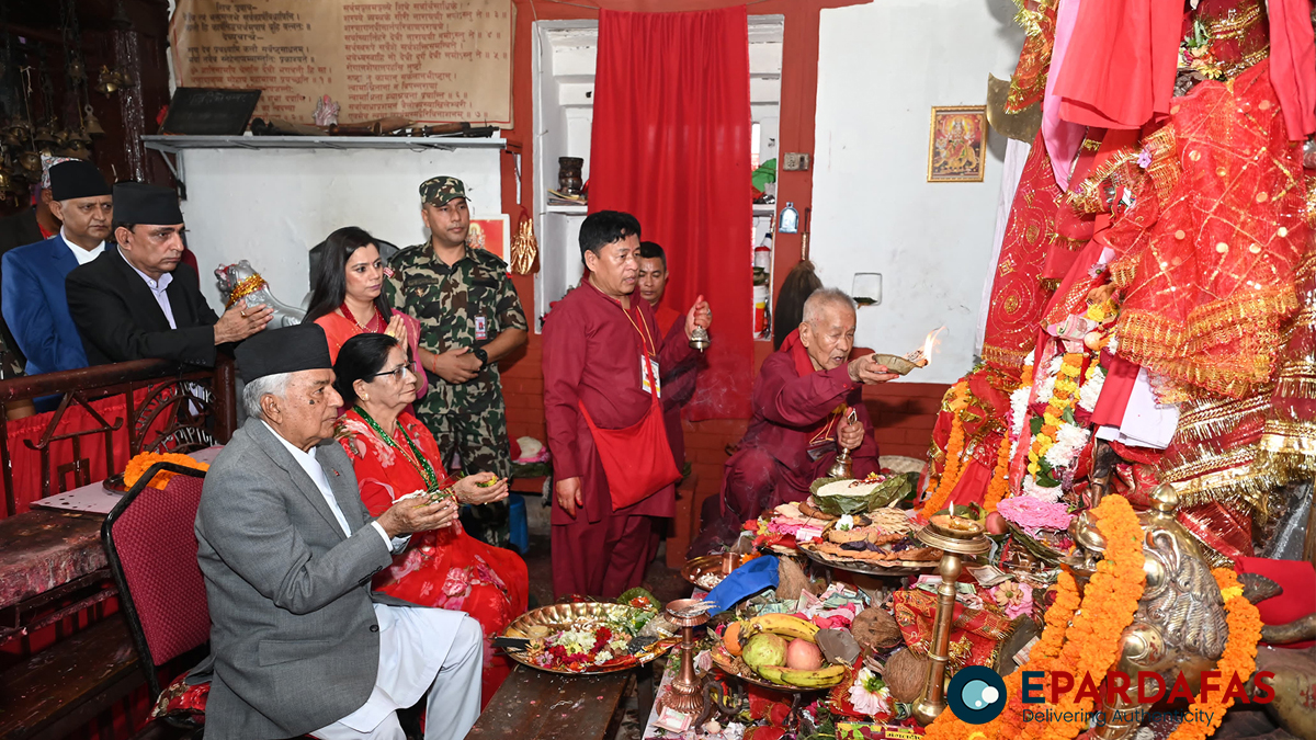 President Ramchandra Paudel Observes 205th Ranaujireshwori Bhagawati Chariot Procession in Tansen