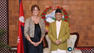 Australian Ambassador Felicity Volk Pays Farewell Visit to Nepal’s Prime Minister KP Sharma Oli