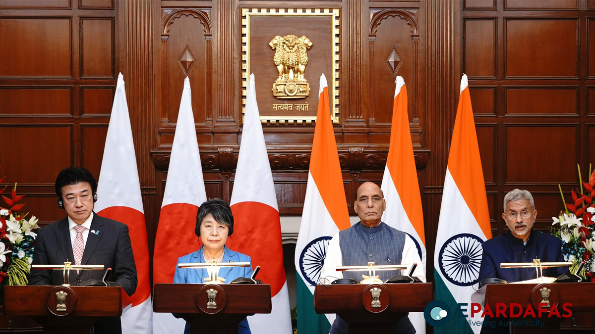 Japan and India Hold Security Talks to Enhance Cooperation in Indo-Pacific Amid Rising Chinese Assertiveness