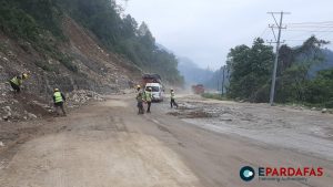 Minister Dahal Inspects Progress of Mugling-Pokhara Road Project, Calls for Expedited Completion