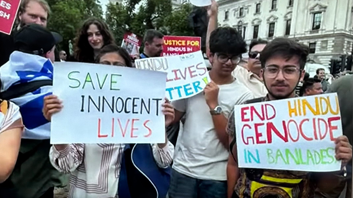 Protest in London Over Violence Against Minorities in Bangladesh After Sheikh Hasina’s Departure