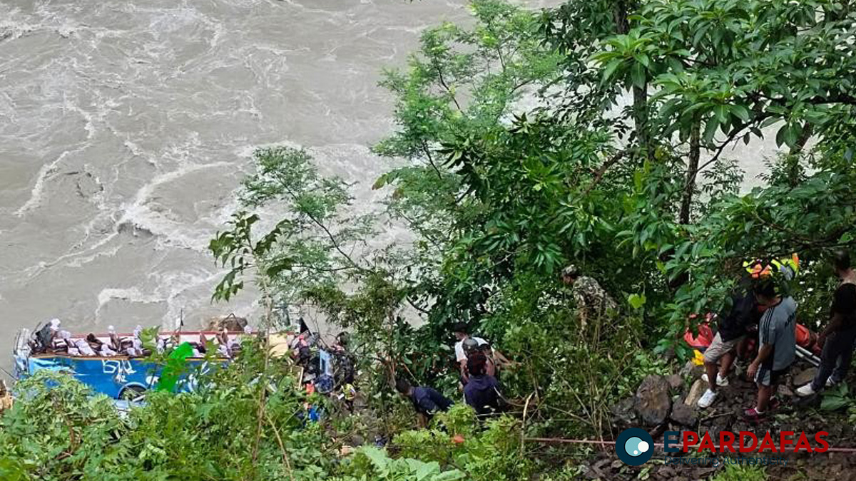 Indian Passenger Bus Plunges into Marsyangdi River in Tanahun