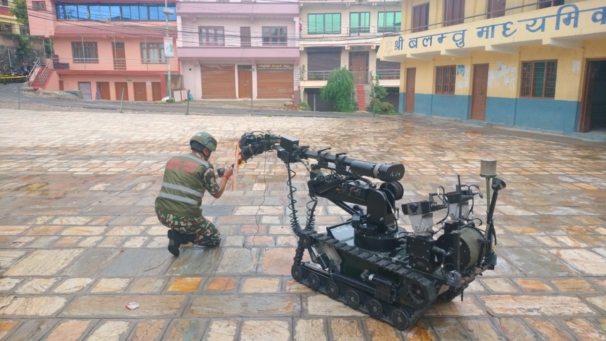 Nepali Army Safely Disposes of Suspicious Object in Chandragiri Municipality