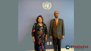 Foreign Minister Dr. Arju Rana Deuba Meets UN Under-Secretary-General Atul Khare in New York