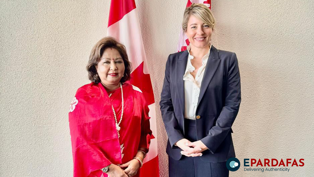 Nepal-Canada Foreign Ministers Discuss Strengthening Diplomatic Ties, Urge Establishment of Canadian Embassy in Nepal