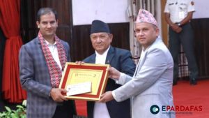 Journalist Dilip Paudel Honored with ‘Active National Journalism Award 2081’