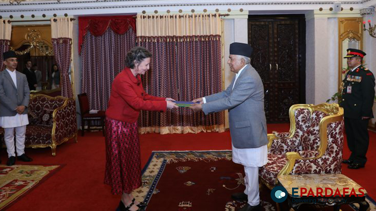 Australia’s New Ambassador to Nepal, Leann Elizabeth Johnston, Presents Credentials to President Ramchandra Paudel