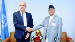 UN Human Rights Chief Volker Türk Meets Prime Minister KP Sharma Oli in New York