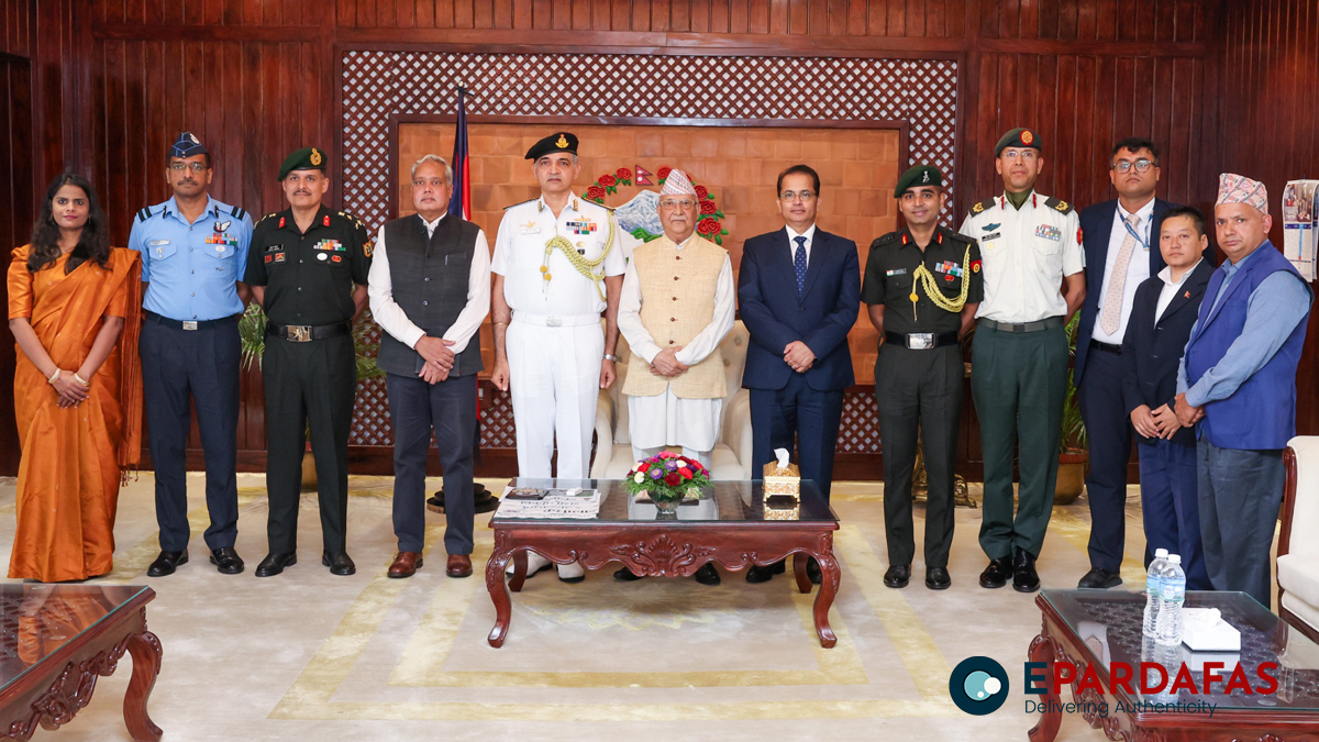 Indian National Defense College Delegation Meets Prime Minister KP Sharma Oli