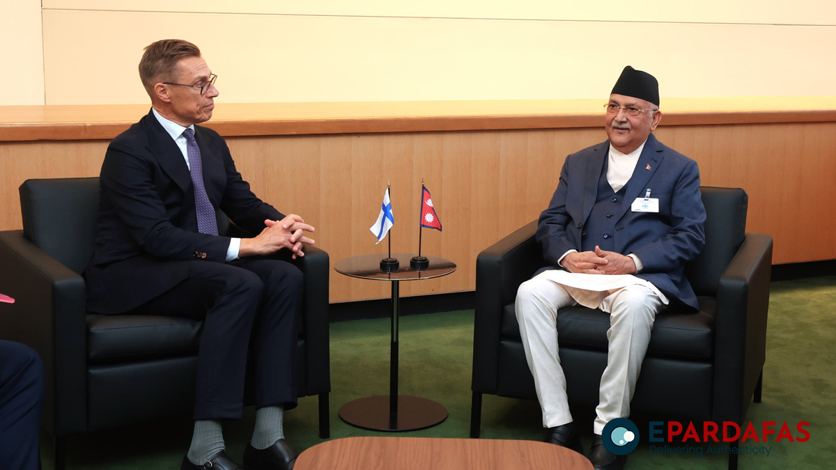 PM Oli Meets with Finnish and Samoan Leaders on Sidelines of UNGA in New York