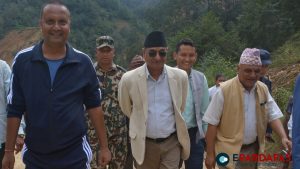 Home Minister Ramesh Lekhak Visits Flood and Landslide-Affected Areas in Kavrepalanchowk