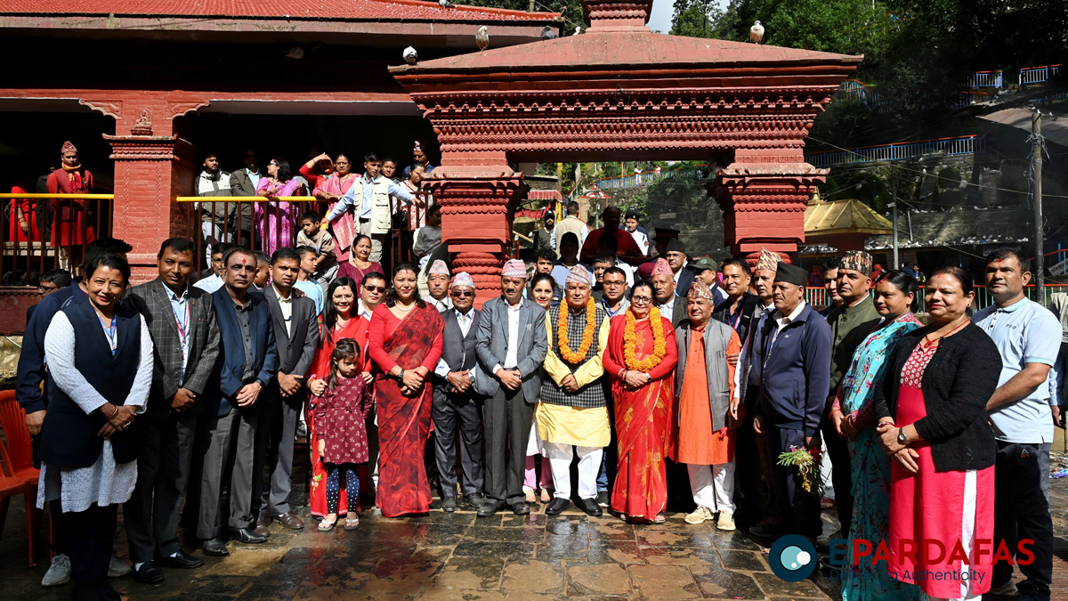 President Paudel Offers Prayers at Dakshinkali Temple, Addresses Flood Damage and Reconstruction Needs