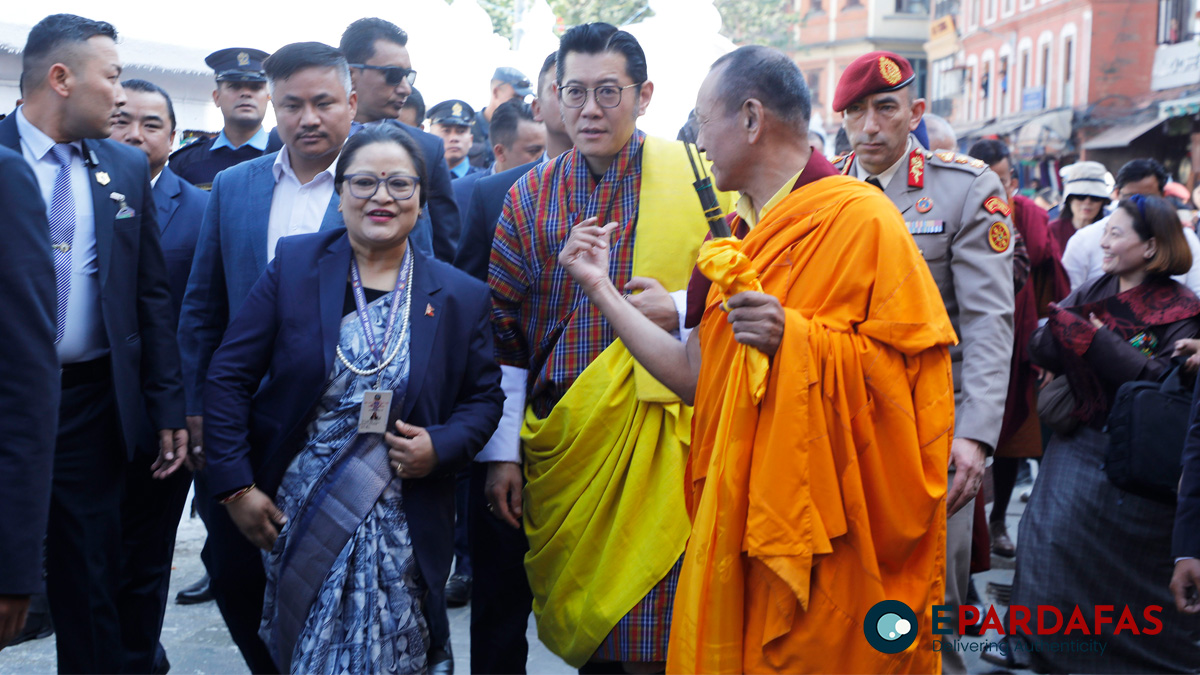 Bhutanese King Visits Swoyambhunath and Boudhanath During Nepal Transit