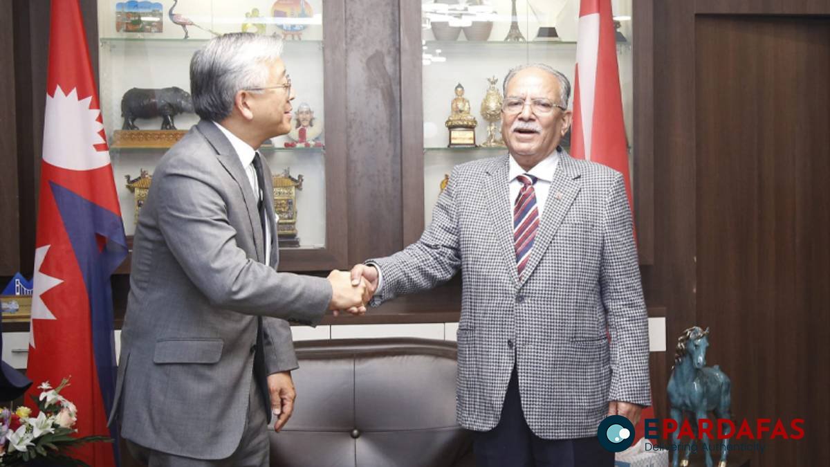 Prachanda and US Diplomat Donald Lu Discuss Strengthening Nepal-US Relations