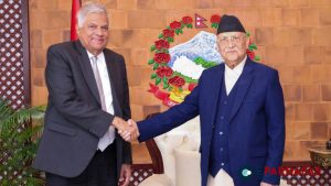 PM Oli Meets Former Sri Lankan President Wickremesinghe