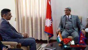 Indian Additional Secretary Mahawar Meets Nepal’s Home Minister Lekhak